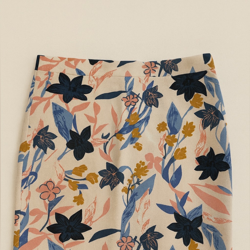 J. Crew Multicolor Floral Pencil Skirt
